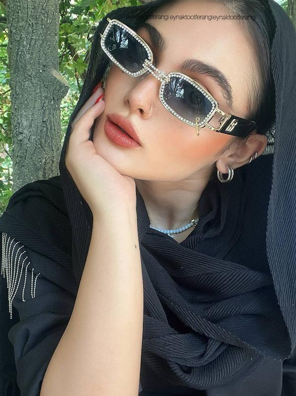 عینک پییرسینگ نگینی