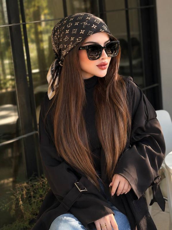 عینک افتابی مشکی ساده اورسایز