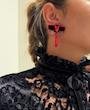 گوشواره مخمل قرمز
