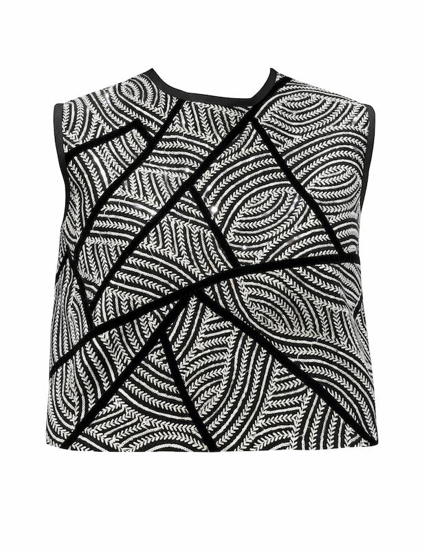 تاپ لینن تکه دوزی طرح موج