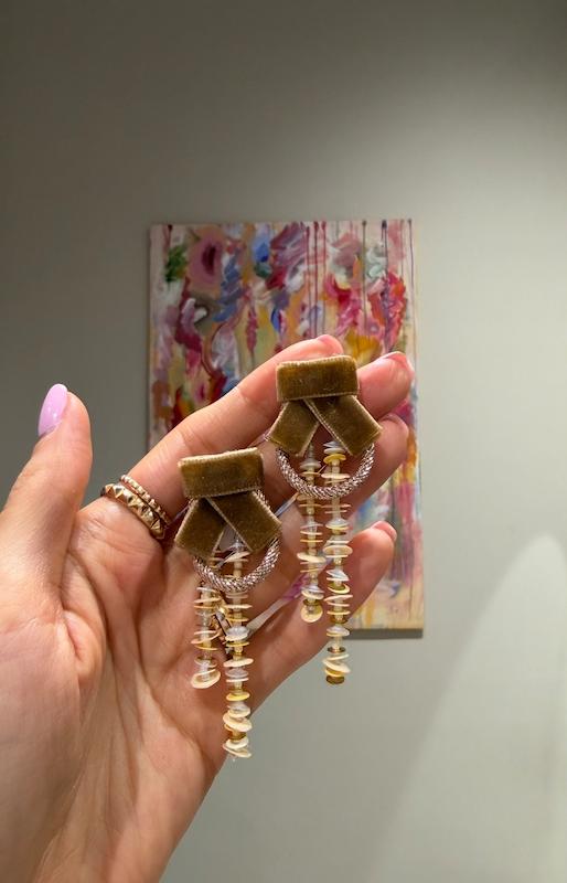 گوشواره پولک منجوقی