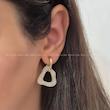 گوشواره زنانه طرح سنگ دفرمه - کد 8683