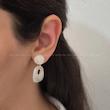گوشواره رزینی طرح سنگ
