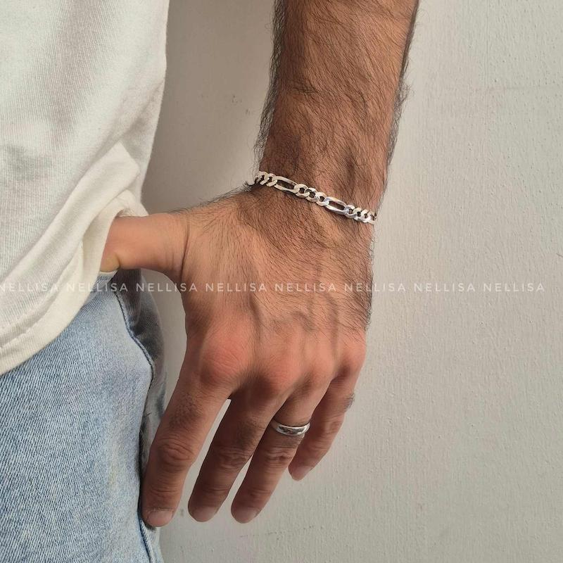 زنجیر نقره مردانه فیگارو 