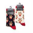 جوراب زنانه کریسمسی طرح گوزن   - کد ۶۰۰۰
