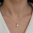 گردنبند تک نگین نقره زنانه 