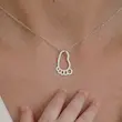 گردنبند نقره زنانه ردپای نی نی (نوزاد)