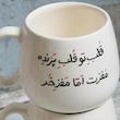 ماگ سرامیکی با شعر قلب تو قلب پرنده ولی مغزت مغز خر