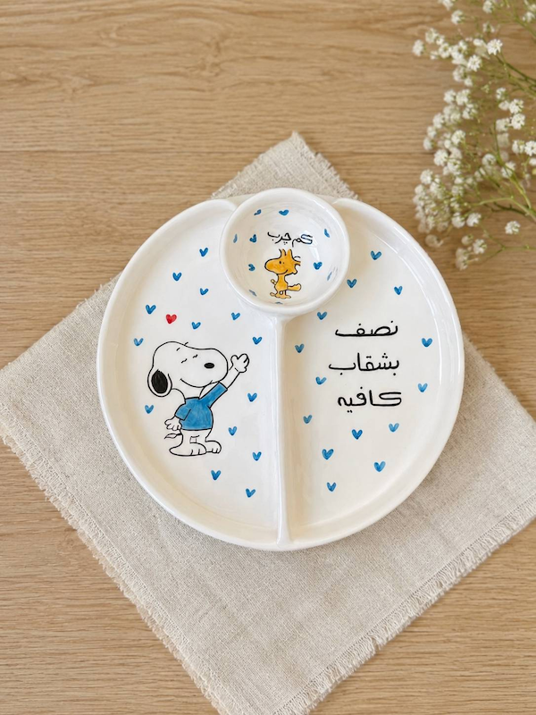 بشقاب دوتیکه و پیاله