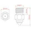 نازل اکسترودر 0.4mm برنجی High quality اندر مناسب CR-6 SE Ender-3/5 S1