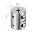 کوپلینگ آلومینیومی سخت 6*6.35 میلی متر Rigid Clamping Coupling D20 L25