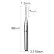 فرز برشکاری و حکاکی 1.2 میلیمتر قطر دنباله 3.17mm