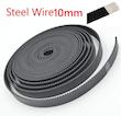 تسمه GT2-10 عرض 10mm با مغزی نخ استیل Steel Wire رنگ مشکی