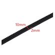 تسمه GT2-10 عرض 10mm با مغزی نخ استیل Steel Wire رنگ مشکی