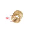 مهره برنجی آجدار سایز M2X6X4mm (بسته 10تایی)