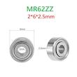بلبرینگ مینیاتوری MR62ZZ ابعاد 2x6x2.5mm 