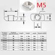 مهره تی T چکشی پروفیل اسلات 6 مدل M5-20