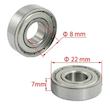 بلبرینگ 608ZZ ابعاد 8X22X7mm
