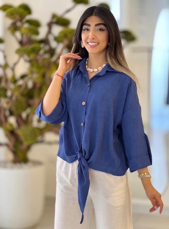 شومیز  زنانه جلو گره 