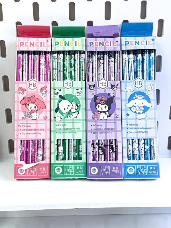 مداد مشکی پاکن دار سانریو💕