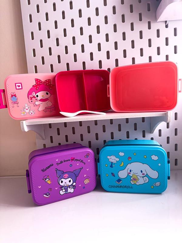 ظرف غذای دو طبقه داخل پلاستیک💕