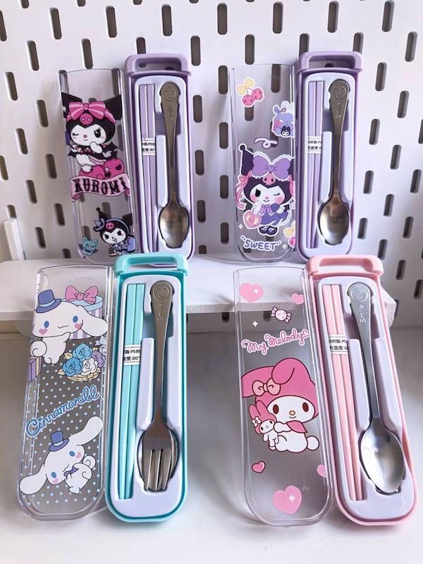 ست قاشق چنگال و چپستیک سانریو💜