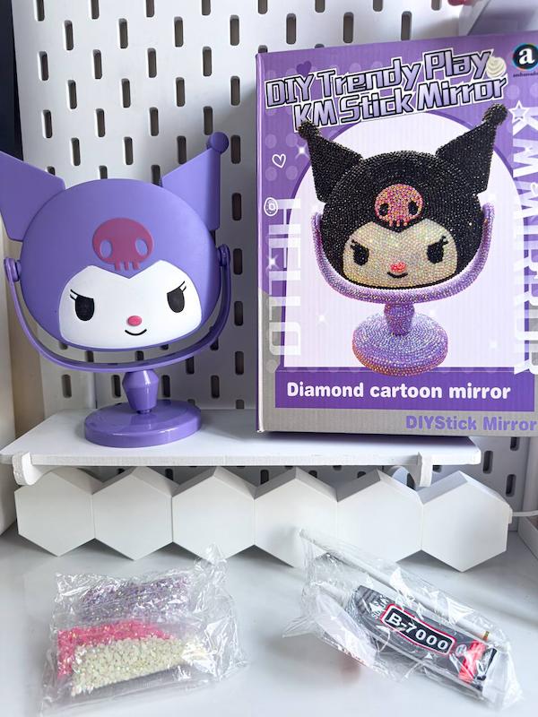 پک آینه نگینی کرومی💜