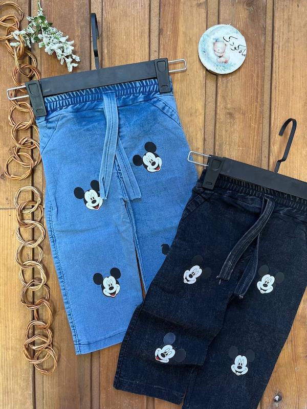 شلوار جین کاغذی طرح میکی ۱۲۹۵