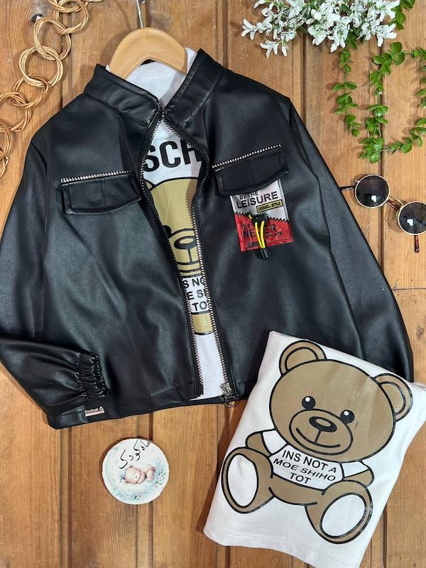 ست کت چرم و بلوز ۱۴۲۰