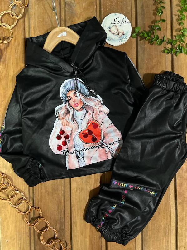 ست هودی شلوار چرم ۱۶۶۲