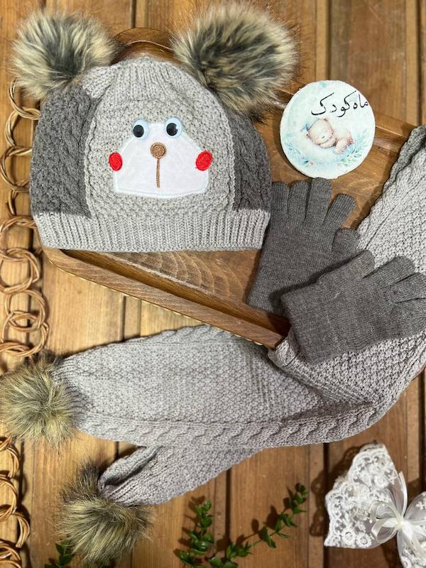 ست کلاه+شال گردن+دستکش وارداتی ۱۶۶۳