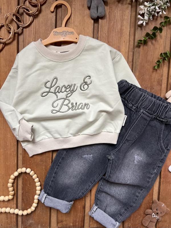 ست دو تیکه جین وارداتی بیبی۱۹۴۴