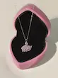 گردنبند دخترونه نگین دار قو 