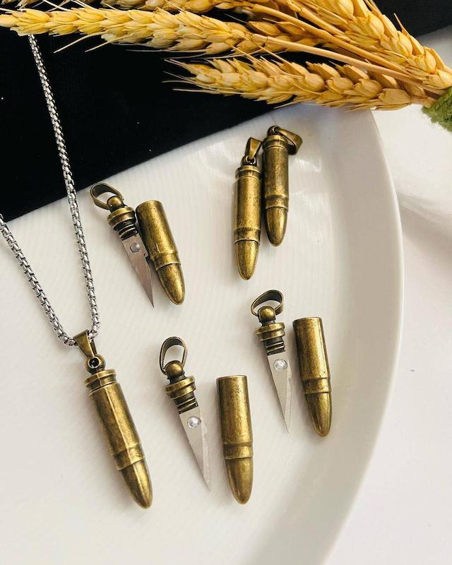 گردنبند فشنگ چاقو دار