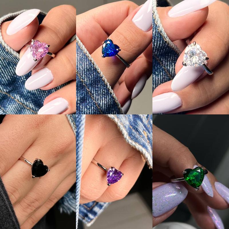 انگشتر قلب رینگ ساده 