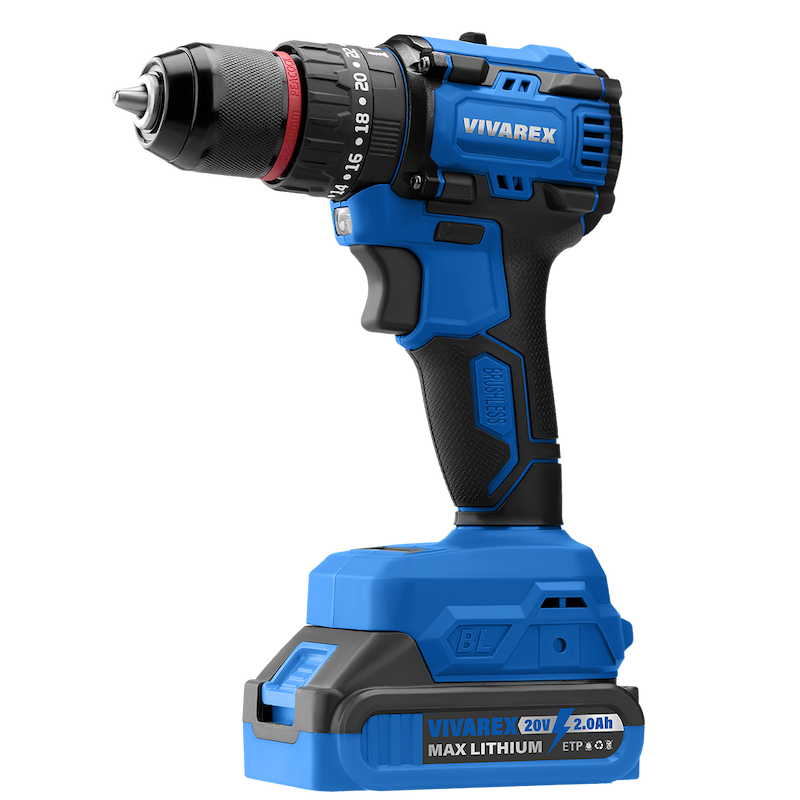 خرید بهترین دریل شارژی 3حالته 20 ولت براشلس ویوارکس VR2010-BLX|تاجر ابزار