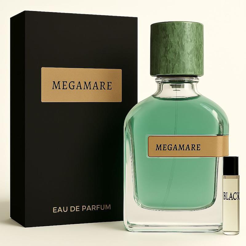 عطر مگاماره - 110 میل - ماندگاری بالا - Megamare - اکسترا پرفیوم  - قیمت عمده - برند لوزی 