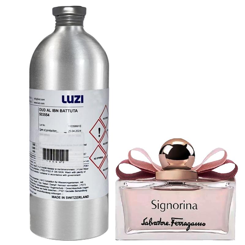 اسانس عطر ادکلن سیگنوریا _ 50 میلی _ گرید تاپ _ برند لوزی _ قیمت عمده _ ماندگاری بسیار بالا _ پخش بو _ عطر ادکلن سالواتوره فراگامو سیگنورینا | Salvatore Ferragamo Signorina _ ملایم _شیرین _ زنانه