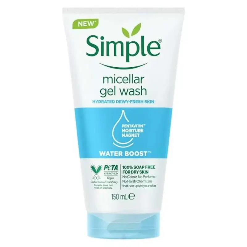 ژل شستشوی صورت سیمپل simple مدل  water boost