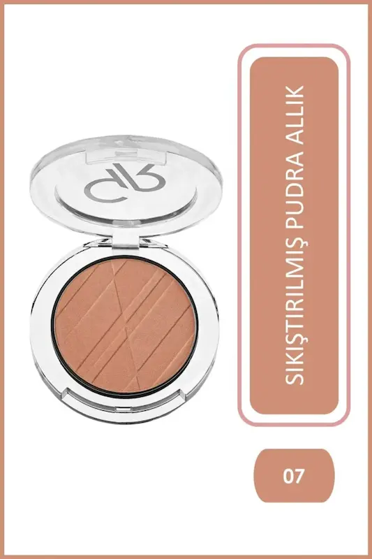 رژ گونه پودری گلدن رز مدل Powder Blush Soft And Silki رنگ Tan Glow شماره 07