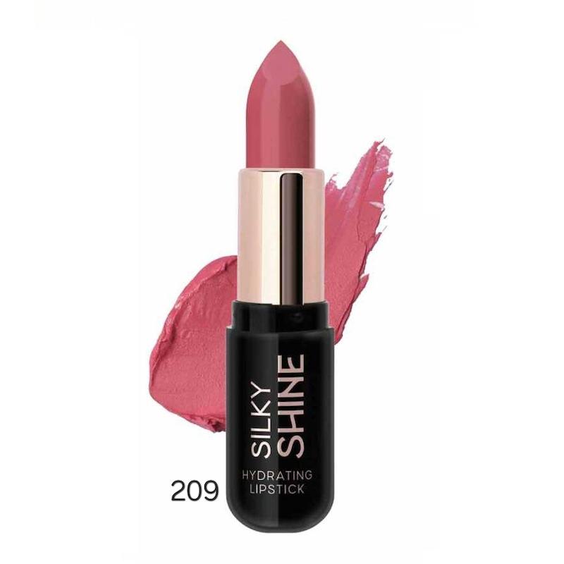 رژلب جامد براق گلدن رز مدل Silky Shine
