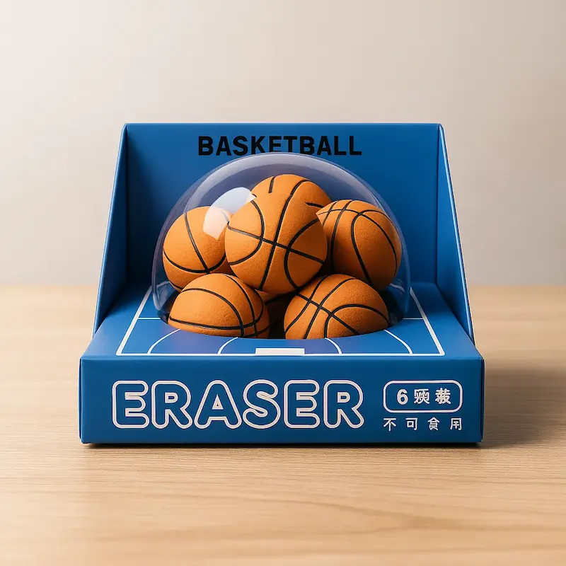 پاک کن فانتزی طرح توپ بسکتبال بسته 6 عددی