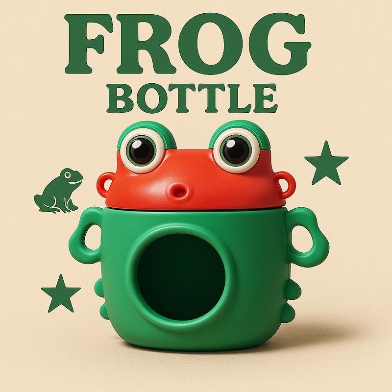 قمقمه قورباغه ۵۰۰ میلی‌لیتری | نی‌نوش و آسان‌نوش کودکانه