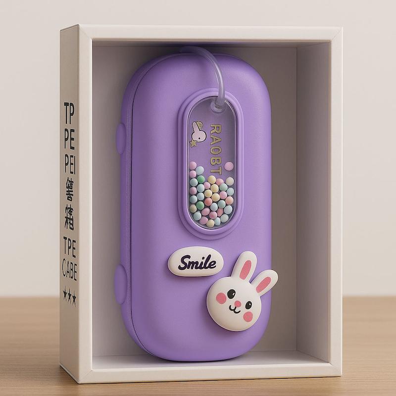 جامدادی سیلیکونی خرگوشی بنفش | فانتزی، ضدآب و باکیفیت