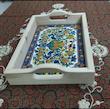 استند سینی چوبی کاشی سنتی - کد 286