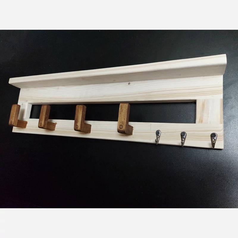 چوب لباسی آویز لباس جا لباسی چوبی طرح لاین وود - کد 112