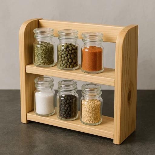 استند جای ادویه ای چوبی آشپزخانه بزرگ - کد 294