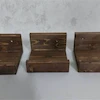 شلف (طبقه ) چوبی 3 عددی  بدون پایه لبه دار مینیمال - کد 240