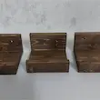 شلف (طبقه ) چوبی 3 عددی  بدون پایه لبه دار مینیمال - کد 240
