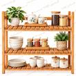 استند چوبی اشپزخانه دو طبقه -  کد 317